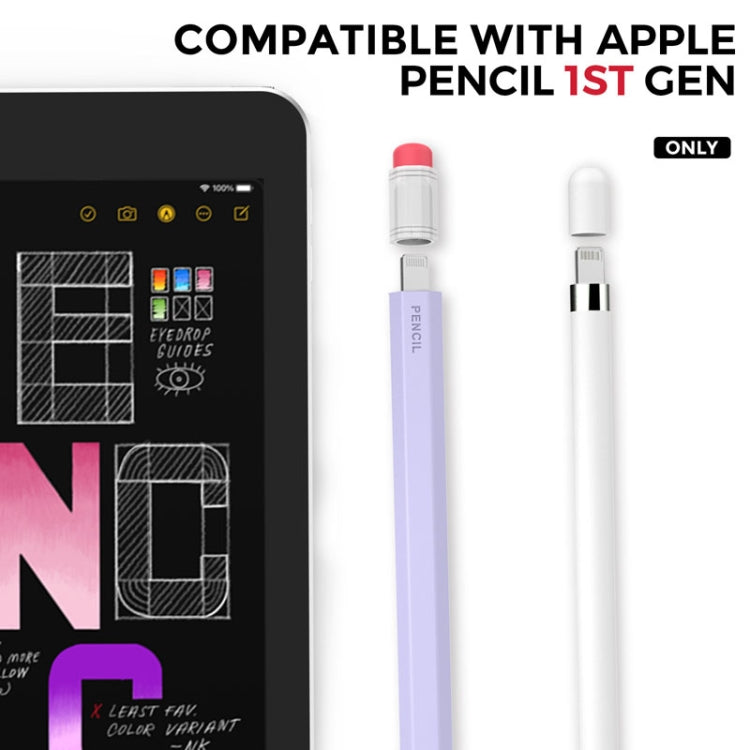 For Apple Pencil 1 AhaStyle PT180-1 Retro Stylus Protective Case Drop Proof Capacitive Pen Cover(Purple)