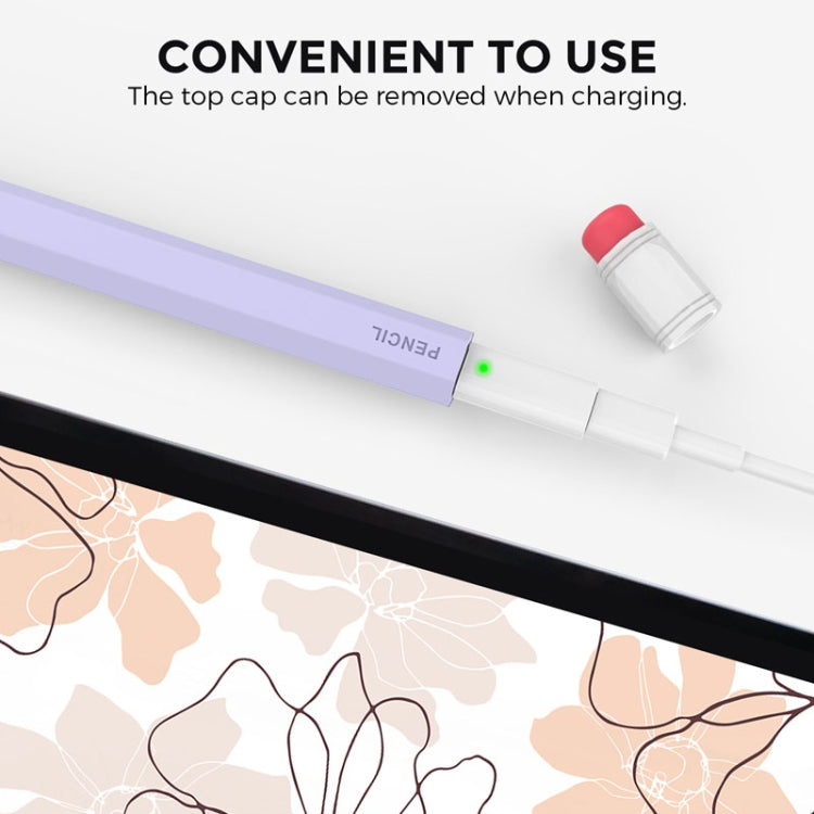 For Apple Pencil 1 AhaStyle PT180-1 Retro Stylus Protective Case Drop Proof Capacitive Pen Cover(Purple)