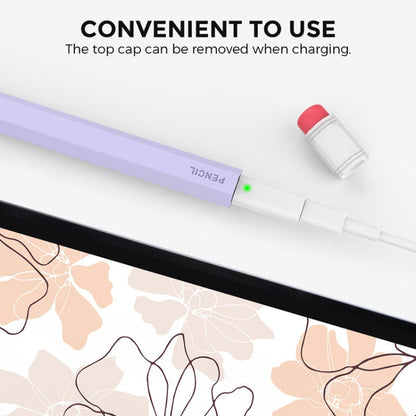 For Apple Pencil 1 AhaStyle PT180-1 Retro Stylus Protective Case Drop Proof Capacitive Pen Cover(Purple)