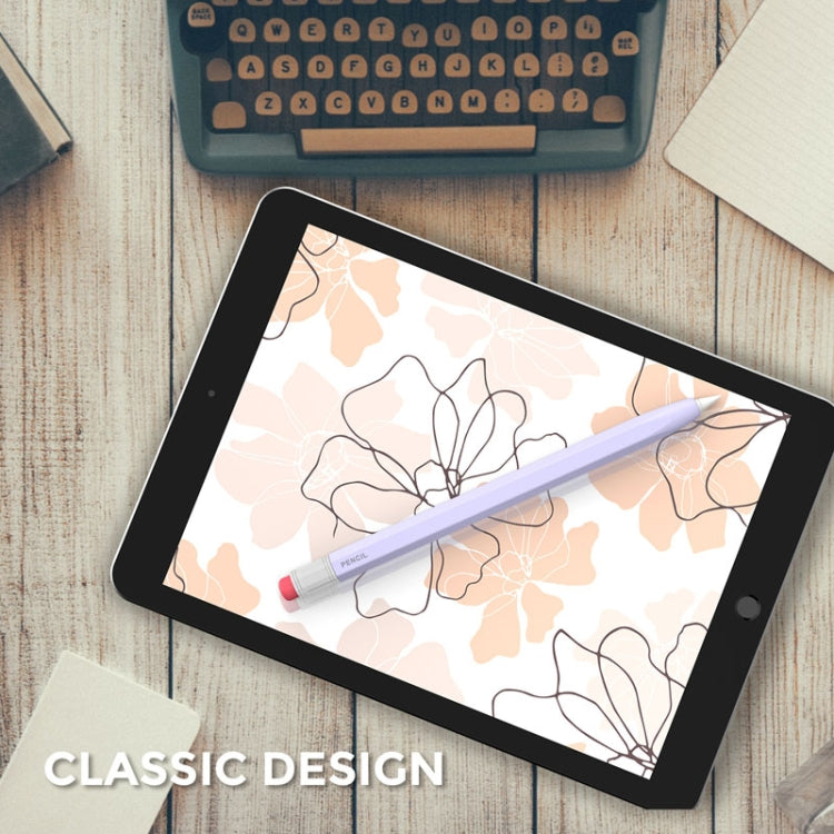 For Apple Pencil 1 AhaStyle PT180-1 Retro Stylus Protective Case Drop Proof Capacitive Pen Cover(Purple)