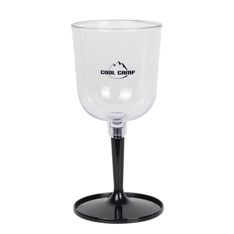 COOL CAMP CF-523 Removable Portable Outdoor Camping Wine Glass Shatterproof Resin Collapsible Champagne Cup(Black)