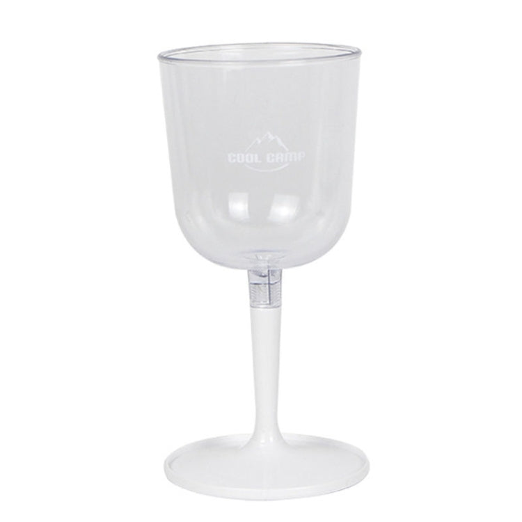 COOL CAMP CF-523 Verre à vin amovible portable pour camping en extérieur, incassable, en résine, pliable, pour champagne (blanc)
