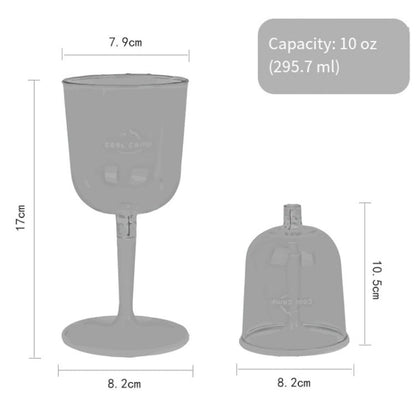 COOL CAMP CF-523 Verre à vin amovible portable pour camping en extérieur, incassable, en résine, pliable, pour champagne (blanc)