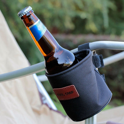 COOL CAMP CF-7007 Support de rangement multifonctionnel pour camping en extérieur Porte-gobelet Housse de bouteille d'eau (noir)