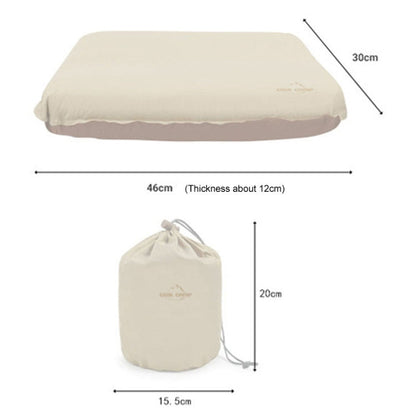 COOL CAMP CF-1111 Outdoor Automatic Inflatable Pillow Portable Travel Camping Tent Nap Sponge Pillow(Khaki)