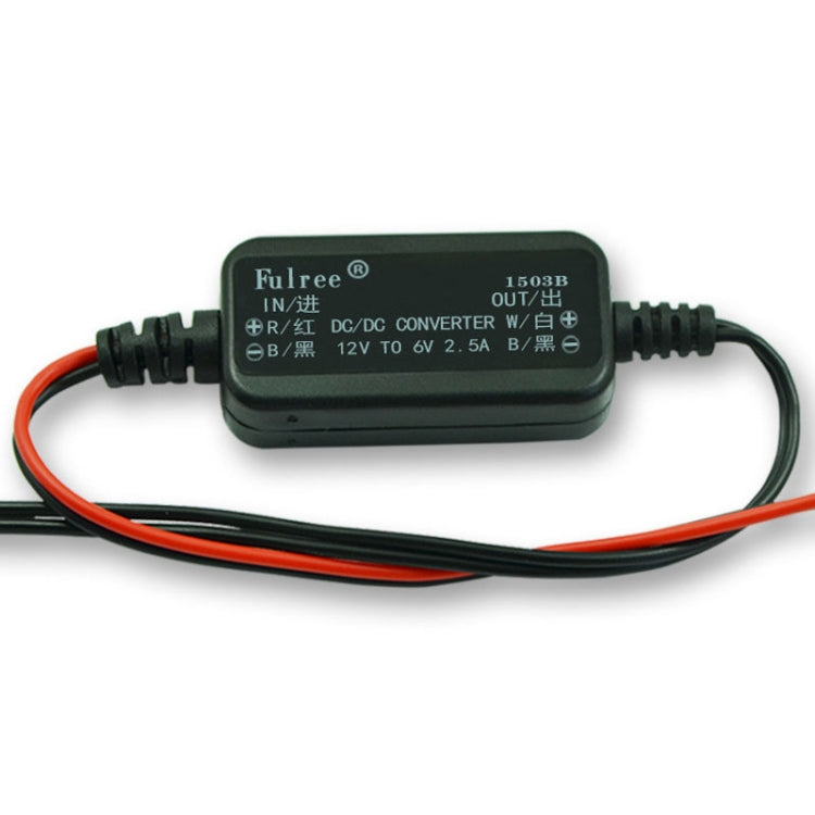 Convertisseur de tension abaisseur CC ultra-mince Fulree 12V vers 6V 2,5A pour véhicule