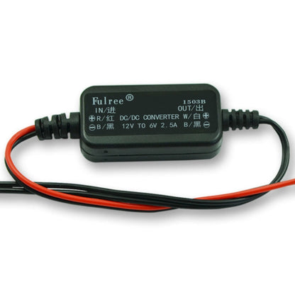 Convertisseur de tension abaisseur CC ultra-mince Fulree 12V vers 6V 2,5A pour véhicule