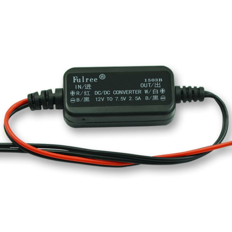 Fulree Convertisseur abaisseur CC ultra-plat 12 V vers 7,5 V 2,5 A pour véhicule