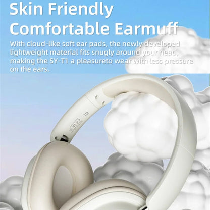 Casque sans fil SOYTO SY-T1, casque de jeu Bluetooth avec microphone Plug & Play (blanc)