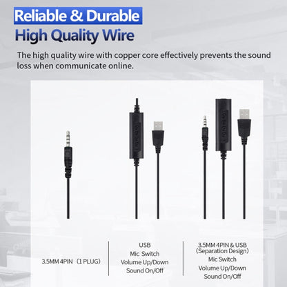 SOYTO SY227 Single-side Operator Ear Hook Headset Corded Computer Headset, Interfaces: 3.5mm