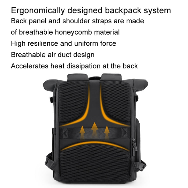 Cwatcun D113 Shoulder Leisure Camera Bag Waterproof High Capacity Outdoor Travel Photography Bag, Color: Small Black