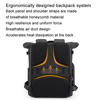 Cwatcun D113 Shoulder Leisure Camera Bag Waterproof High Capacity Outdoor Travel Photography Bag, Color: Large Black