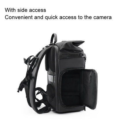 Cwatcun D113 Shoulder Leisure Camera Bag Waterproof High Capacity Outdoor Travel Photography Bag, Color: Large Black
