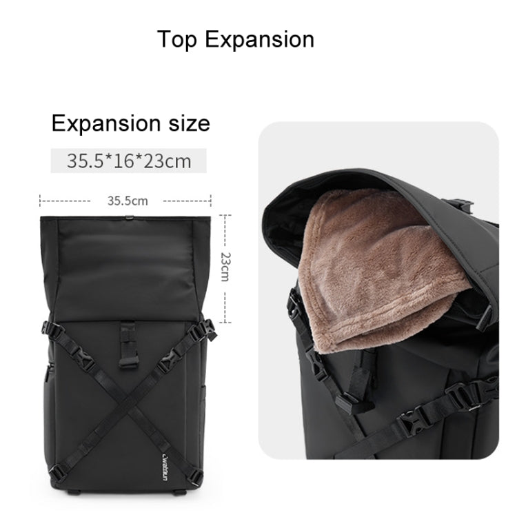 Cwatcun D113 Shoulder Leisure Camera Bag Waterproof High Capacity Outdoor Travel Photography Bag, Color: Small Black