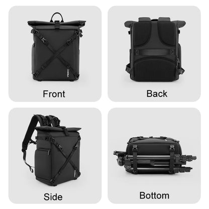 Cwatcun D113 Shoulder Leisure Camera Bag Waterproof High Capacity Outdoor Travel Photography Bag, Color: Large Black
