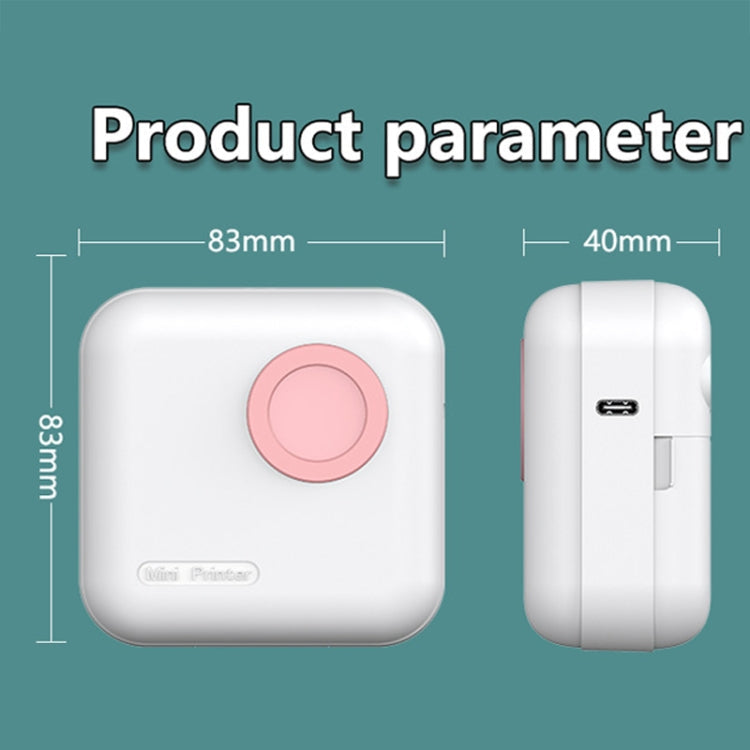 M2 Small Portable Wireless Thermal Photo Printer Student Error Question Label Printer(Black)