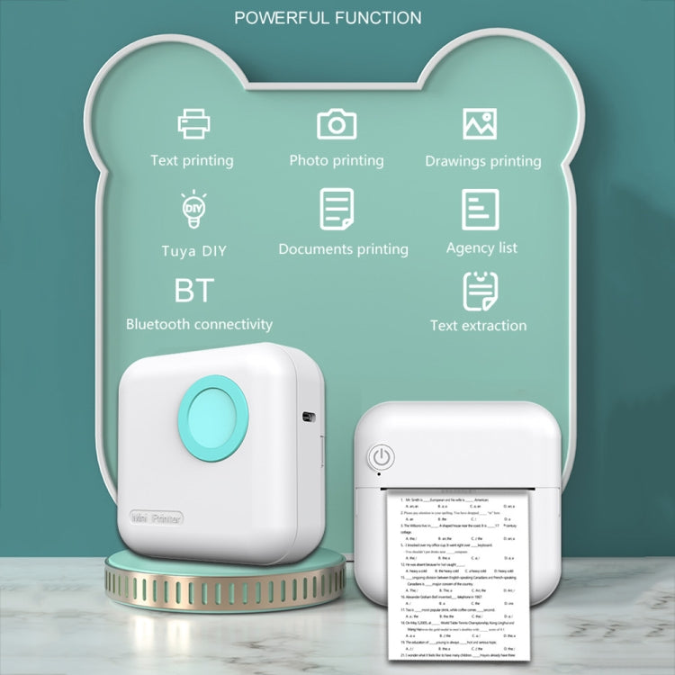 M2 Small Portable Wireless Thermal Photo Printer Student Error Question Label Printer(Pink)