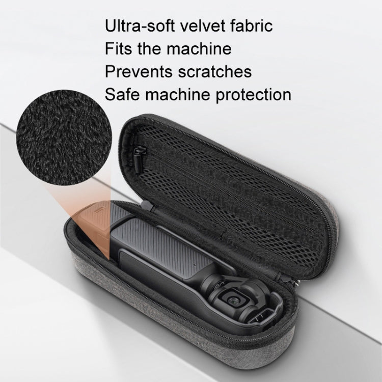 Pour DJI Osmo Pocket 3 XFJI Boîte de rangement Étanche Antichoc Mini Sac à main Accessoires (Gris foncé)