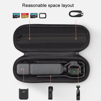 Pour DJI Osmo Pocket 3 XFJI Boîte de rangement Étanche Antichoc Mini Sac à main Accessoires (Gris foncé)