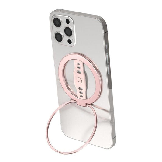 Support de téléphone portable magnétique sans fil LiPUSEN LPS-201U en silicone avec chargeur magnétique (rose)