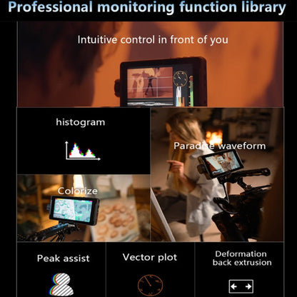 Moniteurs de studio pour appareil photo VILTROX DC550 à bouton-poussoir de 5,5 pouces Moniteur de réalisateur 4K HDMI 3D LUT