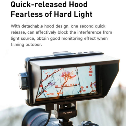 Moniteurs de studio pour appareil photo VILTROX DC550 à bouton-poussoir de 5,5 pouces Moniteur de réalisateur 4K HDMI 3D LUT
