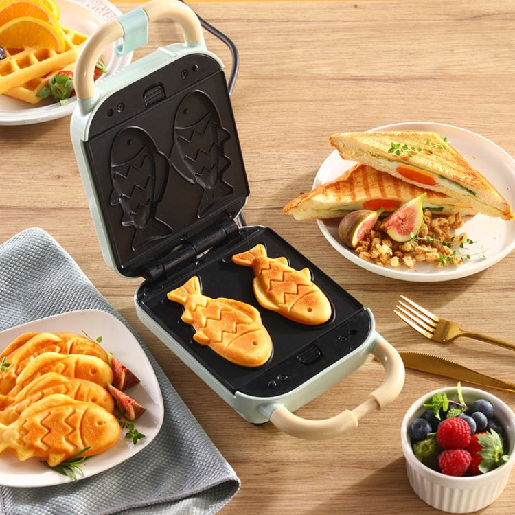 7 In 1 YIDPU Multifunctional Family Breakfast Maker Light Diet Sandwich Waffle Baker, CN Plug(Green)
