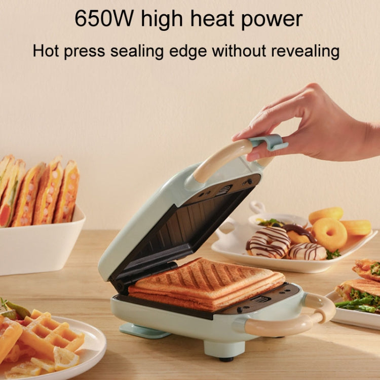 2 In 1 YIDPU Multifunctional Family Breakfast Maker Light Diet Sandwich Waffle Baker, CN Plug(Green)