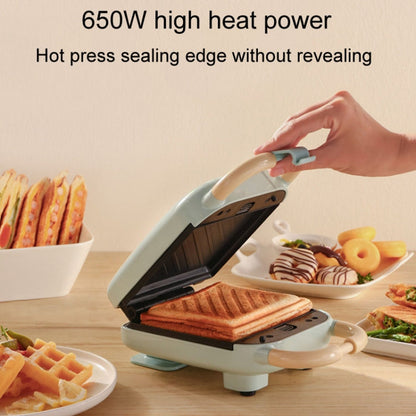 2 In 1 YIDPU Multifunctional Family Breakfast Maker Light Diet Sandwich Waffle Baker, CN Plug(Green)