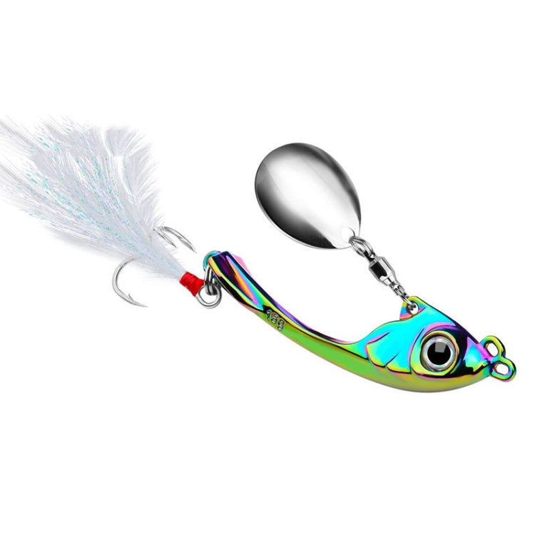 PROBEROS DW570 Fishing Lures Spinning Sequins Long Casting Tremor Swimming VIB Micro Tremor Zinc Alloy Bait(Colorful) Weight: 17g