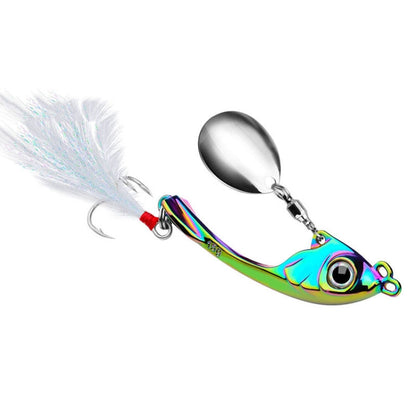 PROBEROS DW570 Fishing Lures Spinning Sequins Long Casting Tremor Swimming VIB Micro Tremor Zinc Alloy Bait(Colorful) Weight: 17g