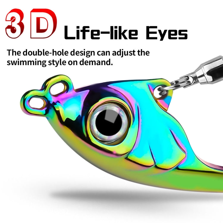 PROBEROS DW570 Fishing Lures Spinning Sequins Long Casting Tremor Swimming VIB Micro Tremor Zinc Alloy Bait(Colorful) Weight: 17g