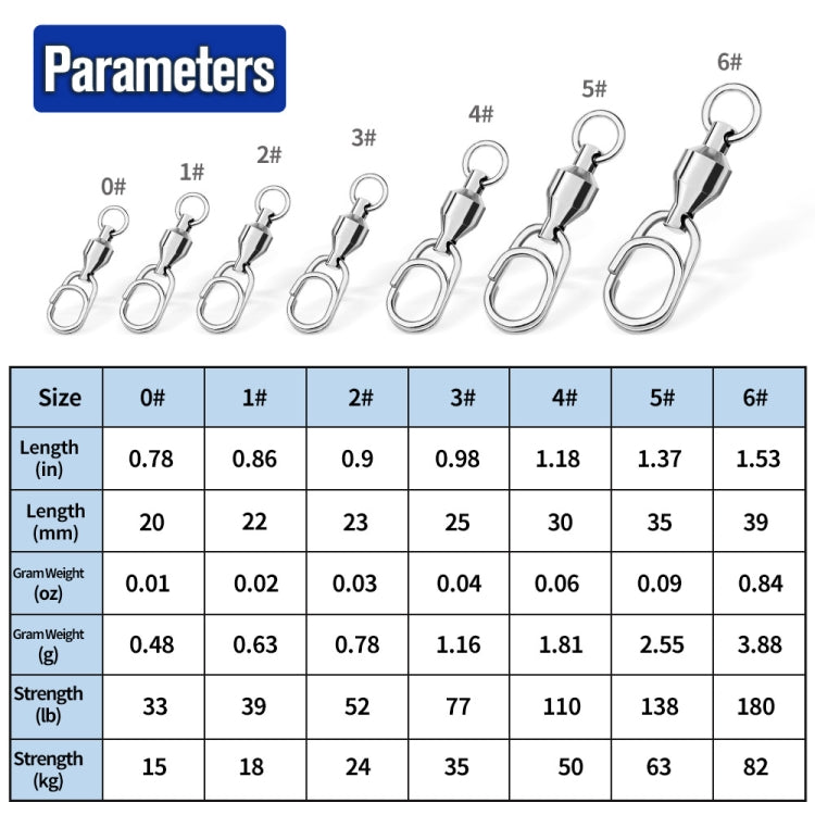 5pcs /Pack PROBEROS DAC006 Lure Baits 8-Type Rings Connector High-Speed Bearing Swivel Oval Pin Fishing Gear Accessories, Length: 25mm