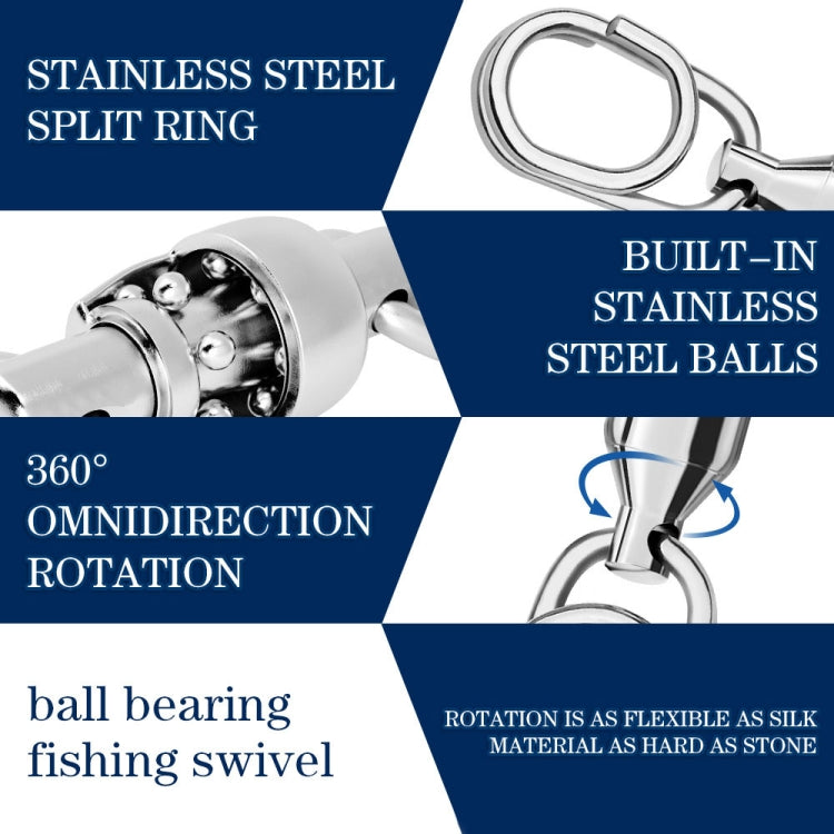 5pcs /Pack PROBEROS DAC006 Lure Baits 8-Type Rings Connector High-Speed Bearing Swivel Oval Pin Fishing Gear Accessories, Length: 30mm