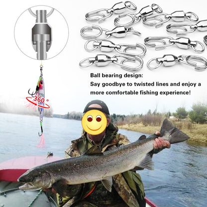 5pcs /Pack PROBEROS DAC006 Lure Baits 8-Type Rings Connector High-Speed Bearing Swivel Oval Pin Fishing Gear Accessories, Length: 22mm