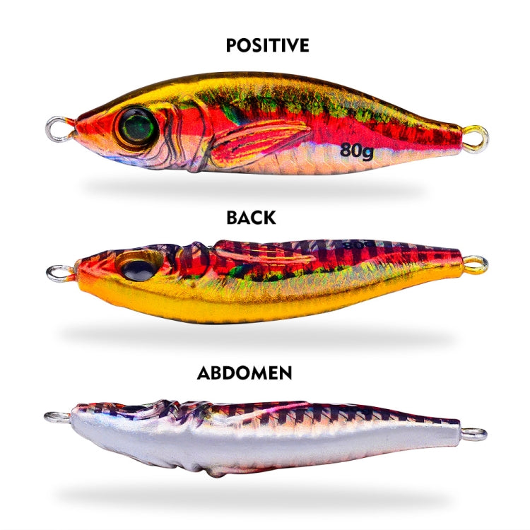 PROBEROS Leurre de pêche LF136 3D Imitation peinte Leurre longue portée pour la pêche en eau douce, pour basse et perche, Taille : 60g (Couleur A)