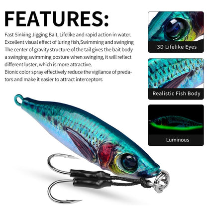 PROBEROS  LF136 Fishing Lure 3D Spray Painted Imitation Bait Long Casting Freshwater Fishing Warbler Bass Leader Lure, Size: 80g(Color E)