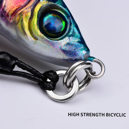 PROBEROS  LF136 Fishing Lure 3D Spray Painted Imitation Bait Long Casting Freshwater Fishing Warbler Bass Leader Lure, Size: 60g(Color E)