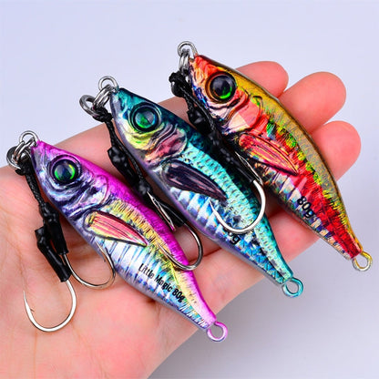 PROBEROS  LF136 Fishing Lure 3D Spray Painted Imitation Bait Long Casting Freshwater Fishing Warbler Bass Leader Lure, Size: 40g(Color E)