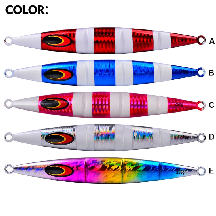 PROBEROS F125 Jogging Steelhead Deep Sea Boat Fishing Lure Rapid Sinking Sea Fishing Fake Bait, Size: 200g(Luminous  Color D)