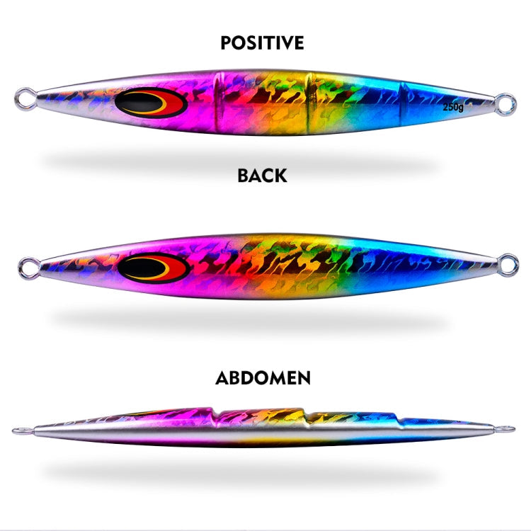 PROBEROS F125 Jogging Steelhead Deep Sea Boat Fishing Lure Rapid Sinking Sea Fishing Fake Bait, Size: 200g(Luminous  Color D)