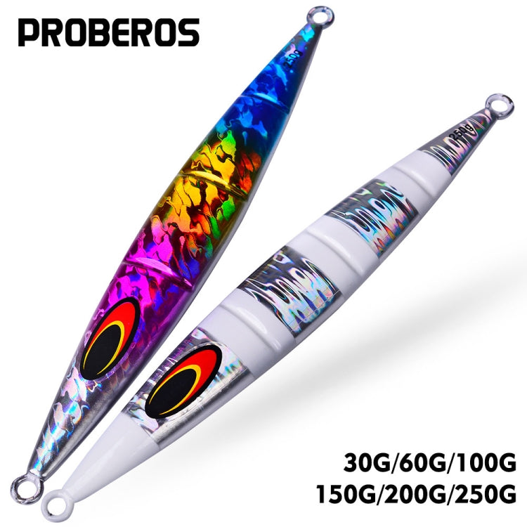 PROBEROS F125 Jogging Steelhead Deep Sea Boat Fishing Lure Rapid Sinking Sea Fishing Fake Bait, Size: 30g(Color E)