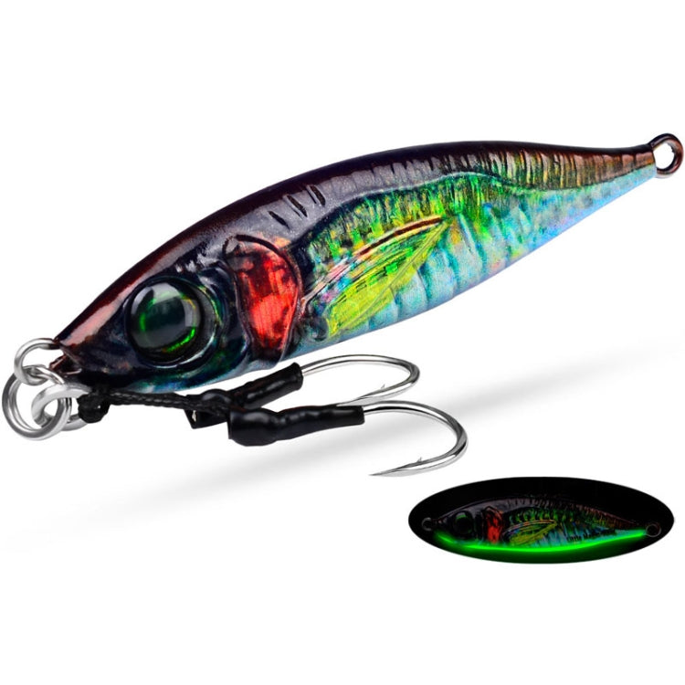 PROBEROS LF137 3D Spray Painted Bionic Lure Warp Bass Leader Fish Long Casting Freshwater Sea Luminous Fishing Bait, Size: 60g(Color B)
