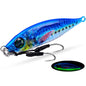 PROBEROS LF137 3D Spray Painted Bionic Lure Warp Bass Leader Fish Long Casting Freshwater Sea Luminous Fishing Bait, Size: 60g(Color C)