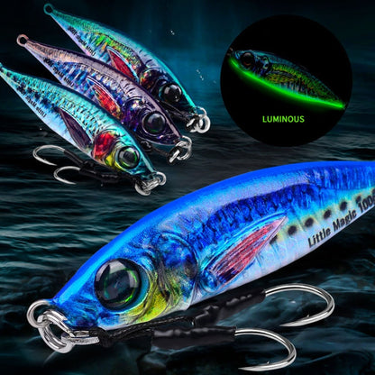 PROBEROS LF137 3D Spray Painted Bionic Lure Warp Bass Leader Fish Long Casting Freshwater Sea Luminous Fishing Bait, Size: 180g(Color A)
