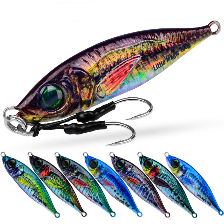 PROBEROS LF137 3D Spray Painted Bionic Lure Warp Bass Leader Fish Long Casting Freshwater Sea Luminous Fishing Bait, Size: 180g(Color A)