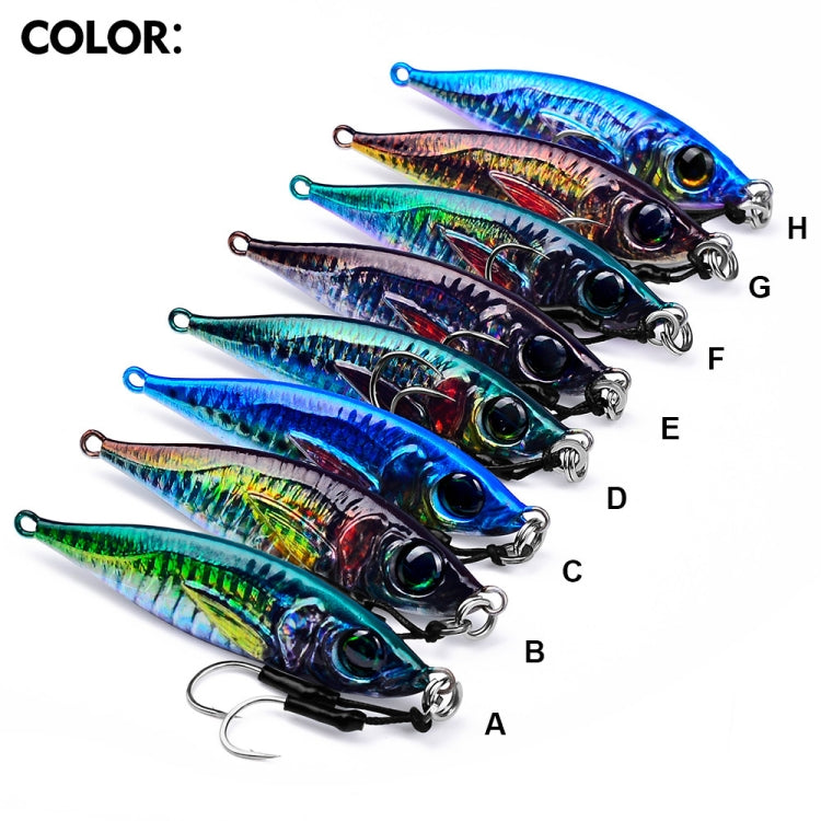PROBEROS LF137 3D Spray Painted Bionic Lure Warp Bass Leader Fish Long Casting Freshwater Sea Luminous Fishing Bait, Size: 80g(Color B)
