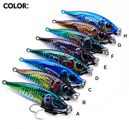 PROBEROS LF137 3D Spray Painted Bionic Lure Warp Bass Leader Fish Long Casting Freshwater Sea Luminous Fishing Bait, Size: 120g(Color C)