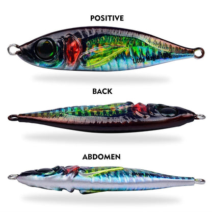 PROBEROS LF137 3D Spray Painted Bionic Lure Warp Bass Leader Fish Long Casting Freshwater Sea Luminous Fishing Bait, Size: 120g(Color C)