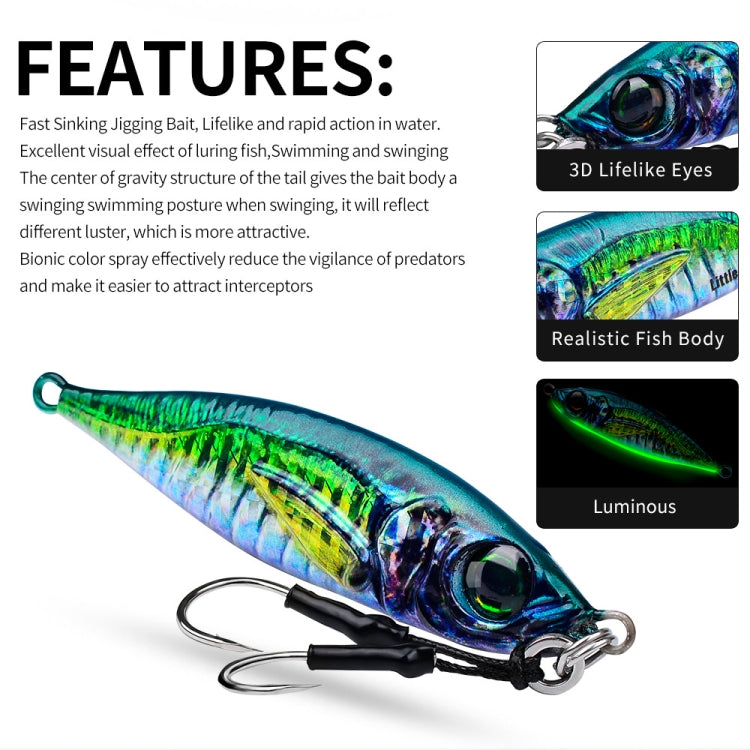 PROBEROS LF137 3D Spray Painted Bionic Lure Warp Bass Leader Fish Long Casting Freshwater Sea Luminous Fishing Bait, Size: 180g(Color A)